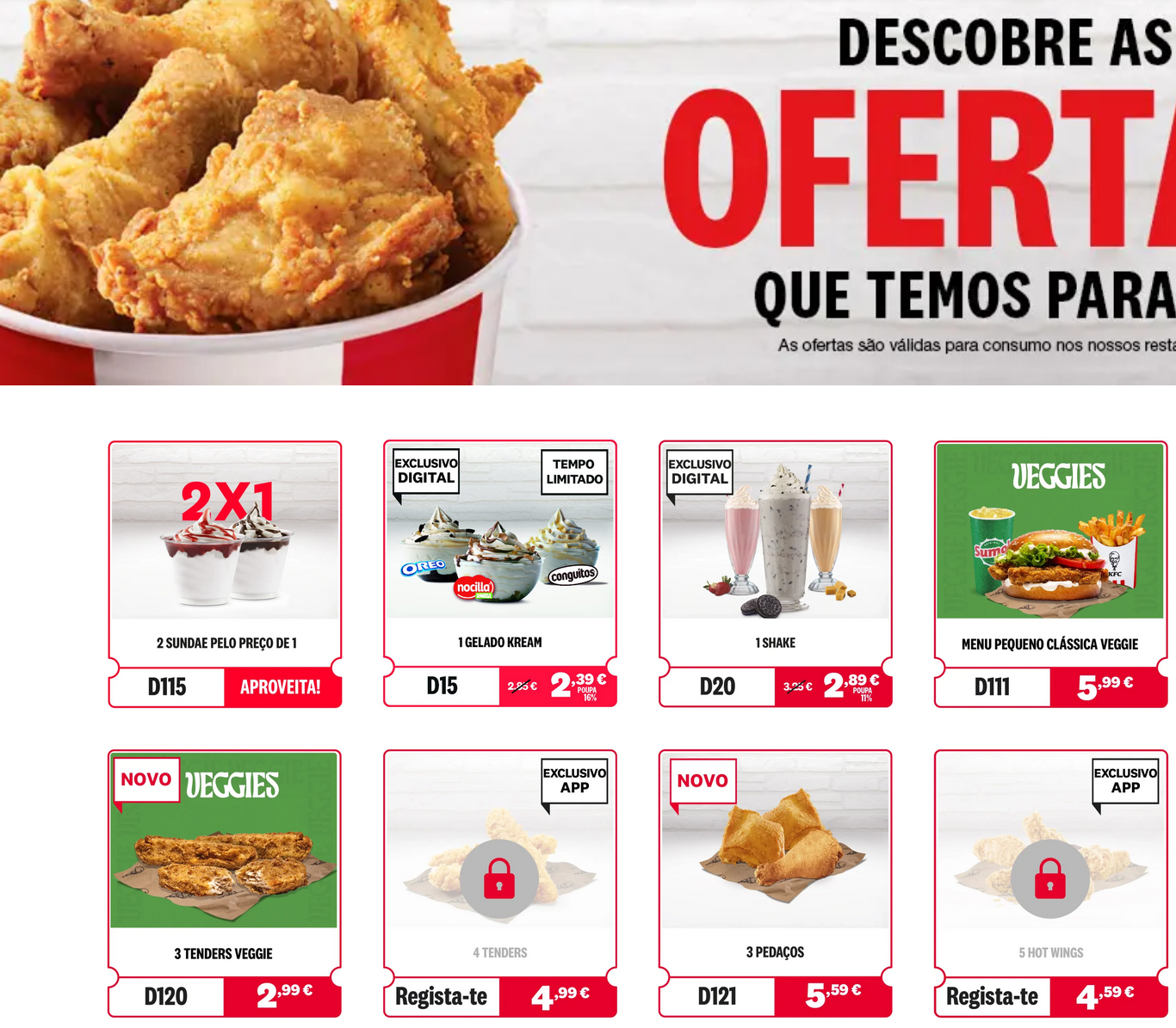KFC – Poupa com os teus cupões