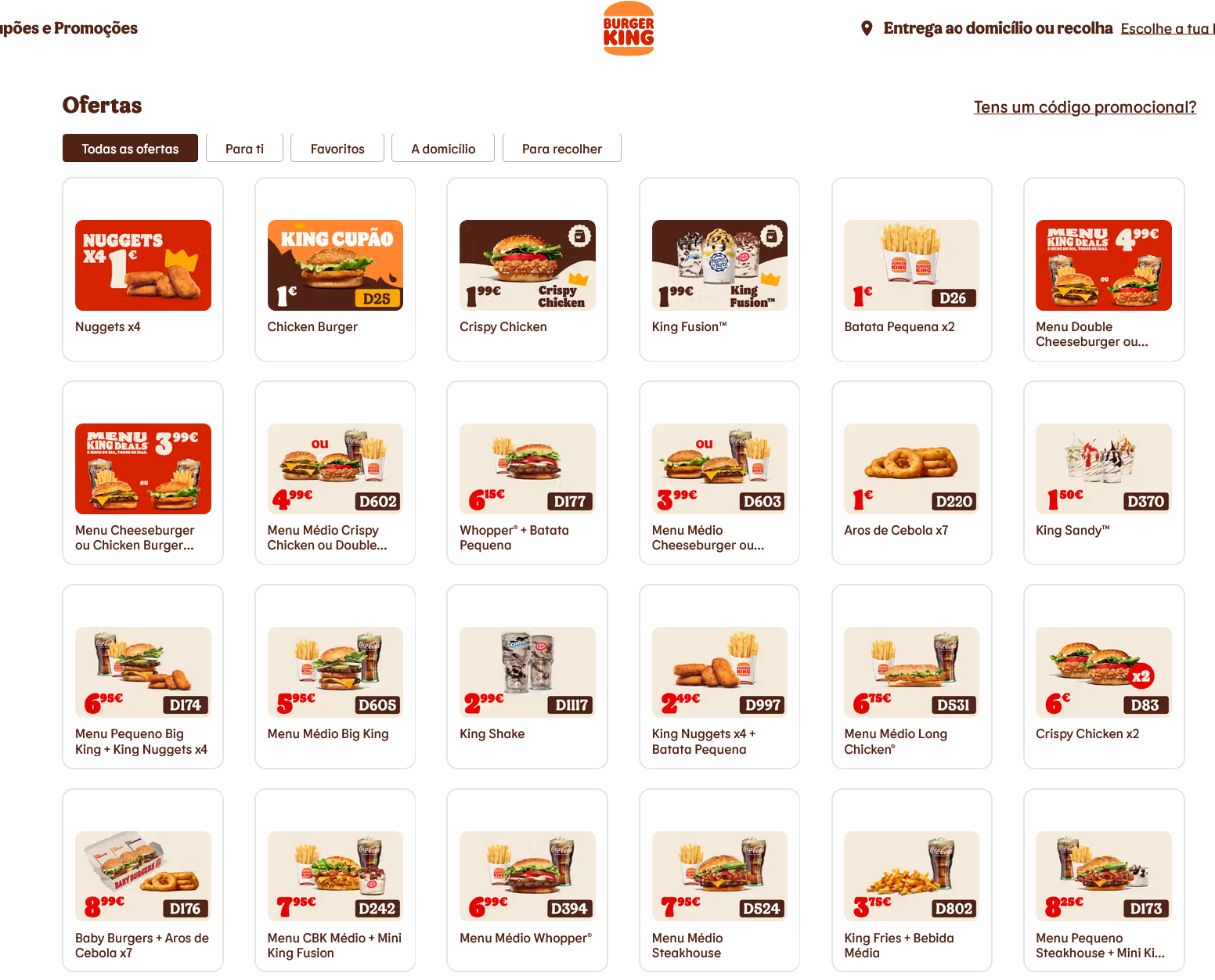 Burger King – Ofertas e Promoções