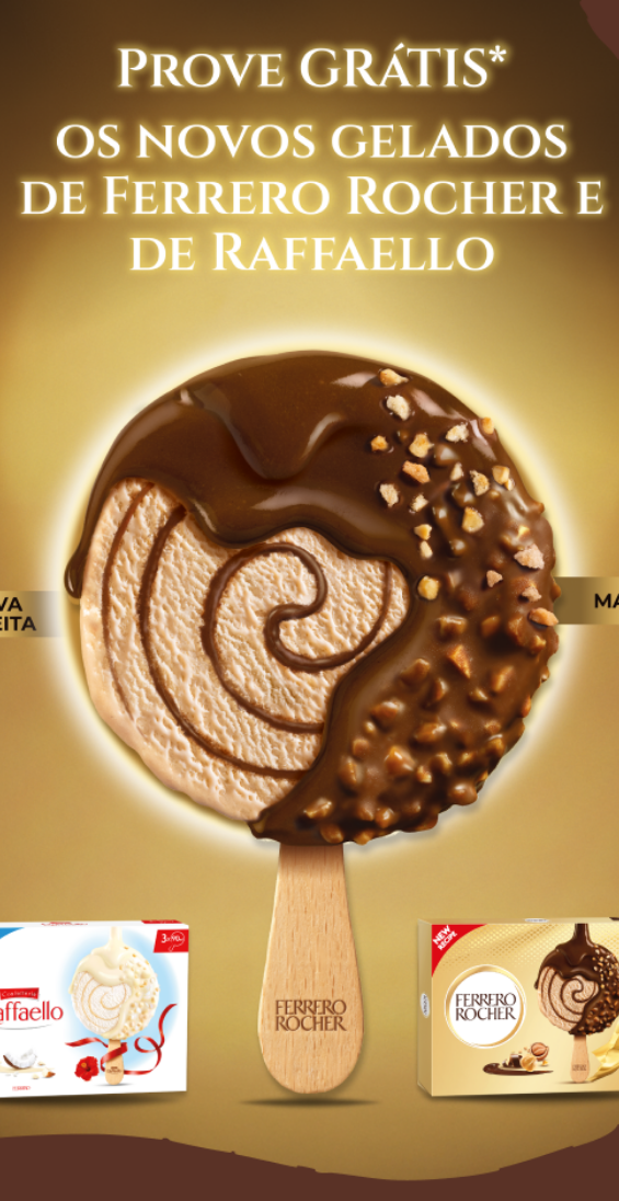 Prove grátis gelados Ferrero