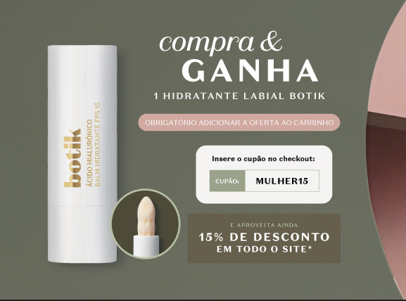 Hidratante Labial GRÁTIS O Boticário (9,99€) - Dia da Mulher!