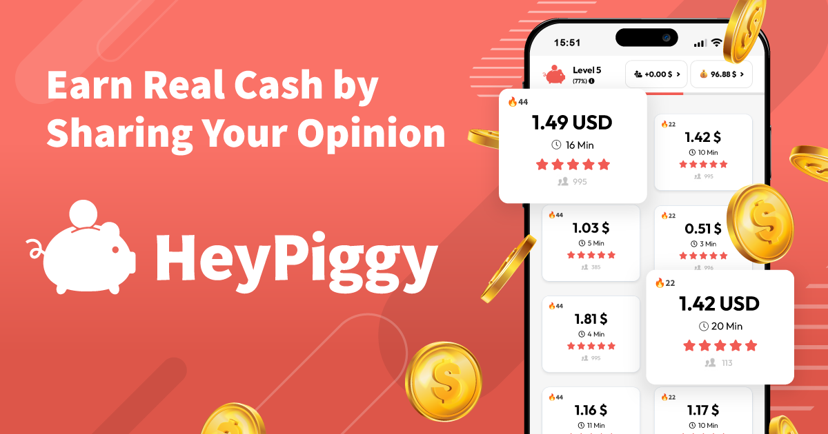 HeyPiggy: Ganhe Dinheiro e Vouchers a Dar a Sua Opinião!