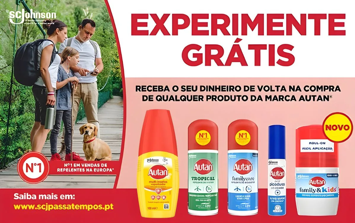 Experimente Grátis: Produtos Autan (Reembolso até 8€)
