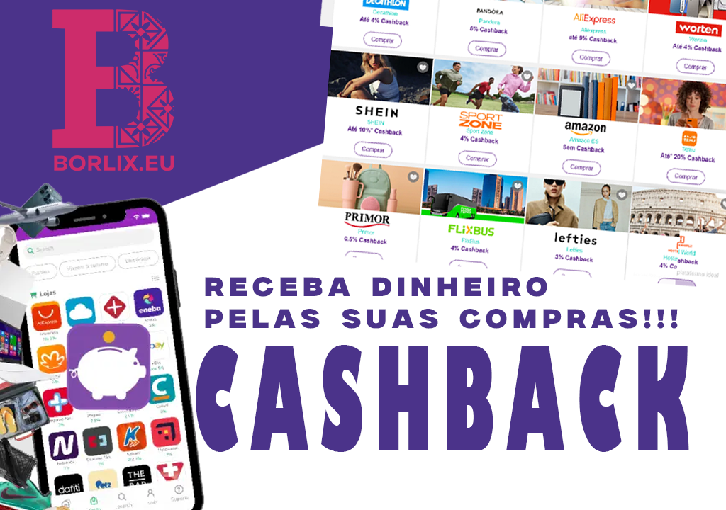 Cashback Ganhe dinheiro de volta nas suas compras online.