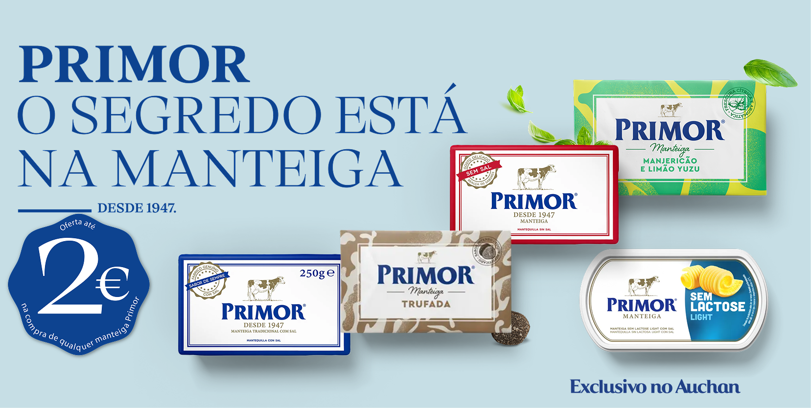 Manteiga Primor – Reembolso até 2€ (Exclusivo Auchan)