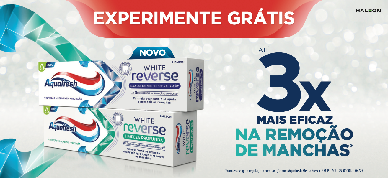 Experimente Grátis: Aquafresh White Reverse (reembolso 100%)