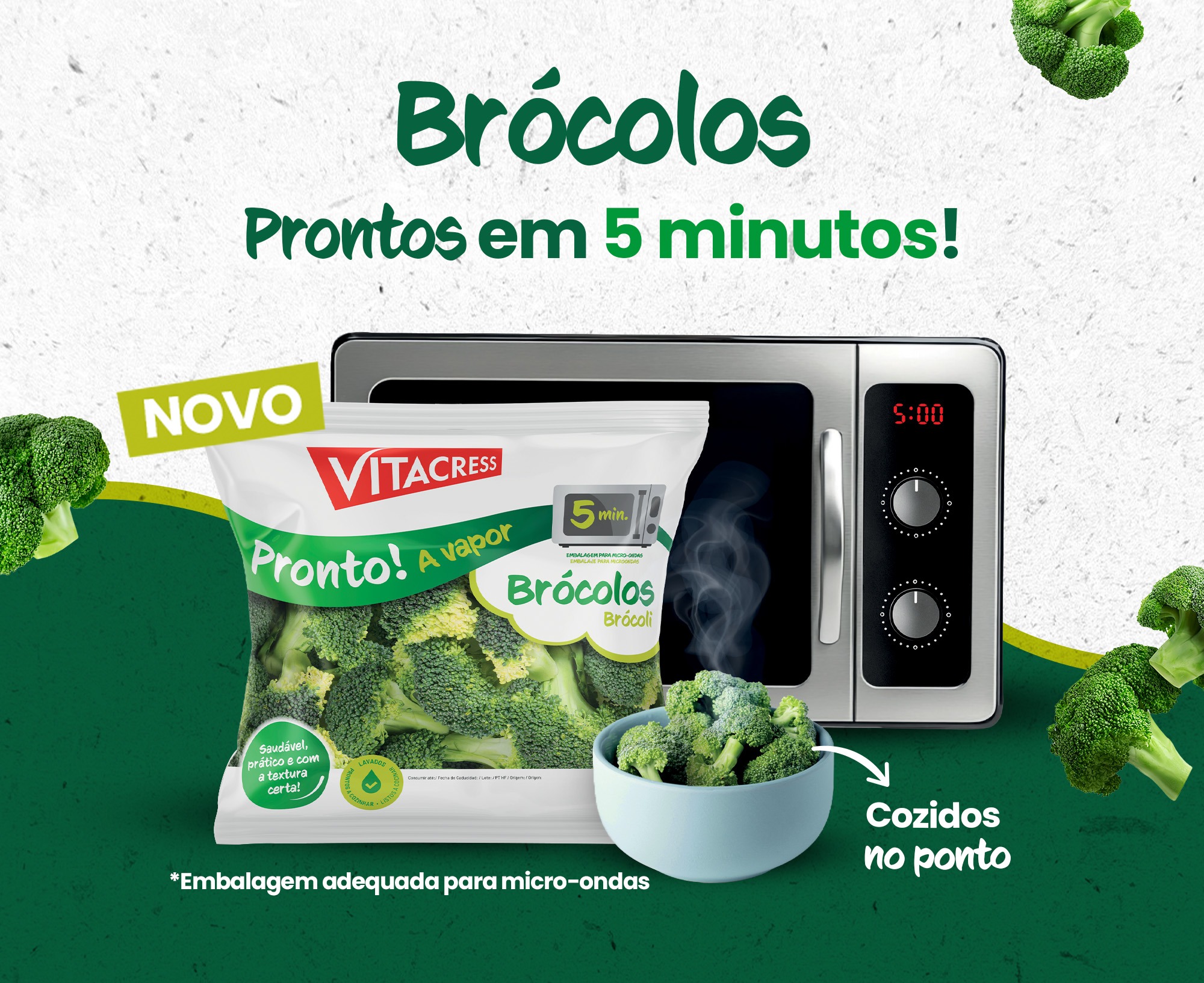 Campanha Grátis: Prova os Novos Brócolos Vitacress e Recebe o Dinheiro de Volta!