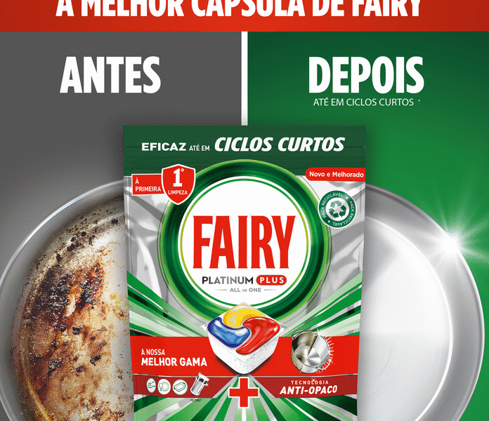 Fairy Platinum Plus: Loiça Impecável em Menos Tempo